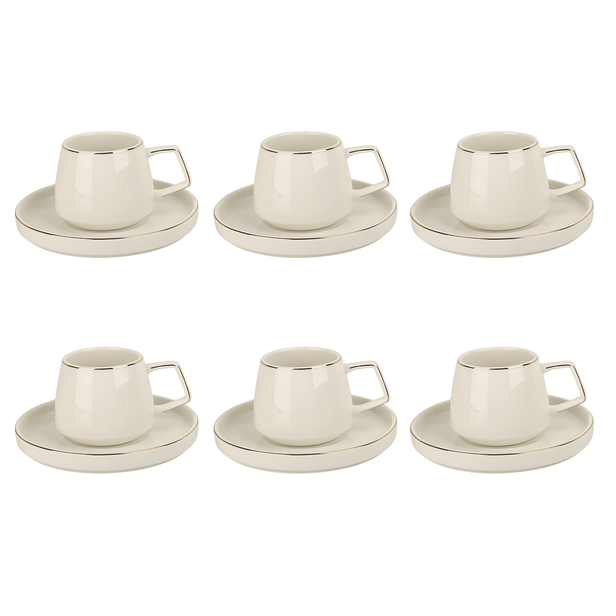 Porcelain Tea Cup Saucer Set 12 Pieces