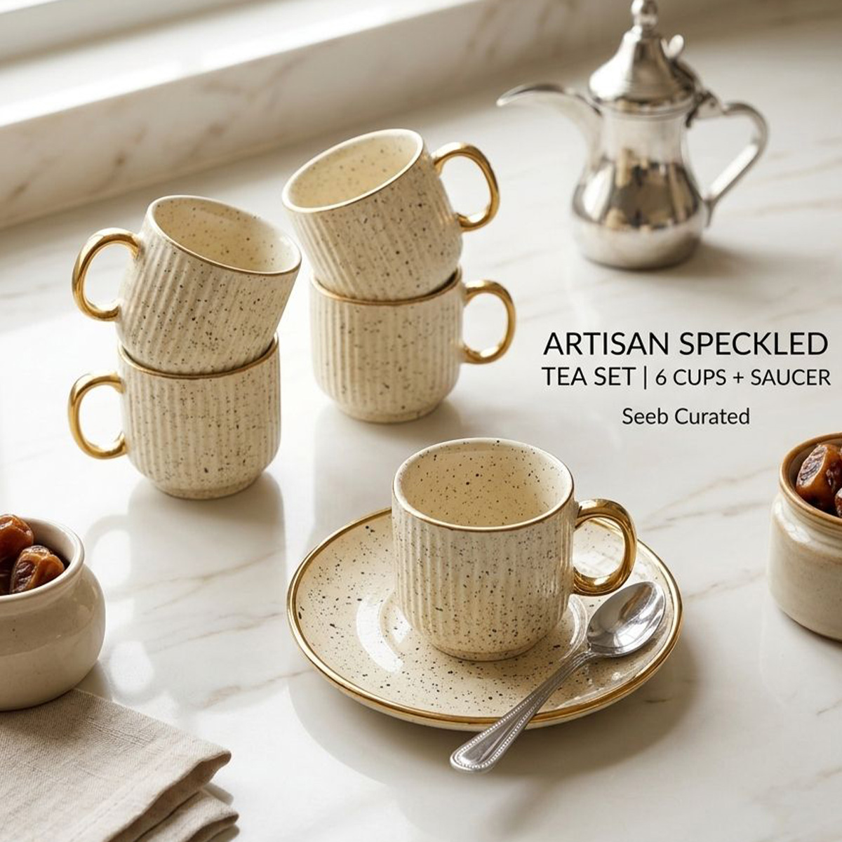 Porcelain Tea Cup Saucer Set 12 Piece