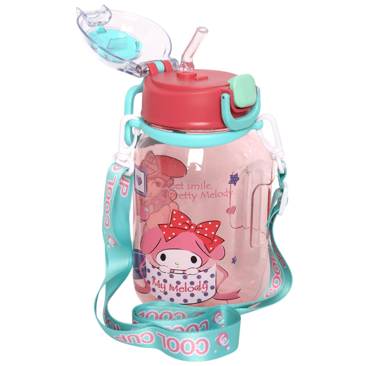 Labubu Themed Water Bottle With Carring Neck Strap