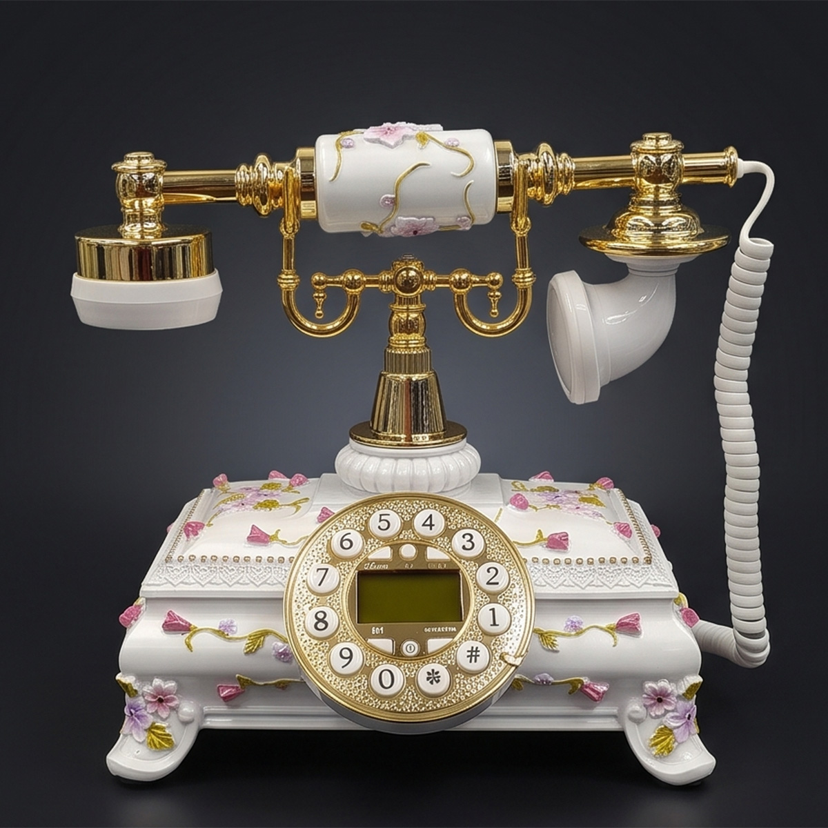 Antique Ceramic Telephone Decor