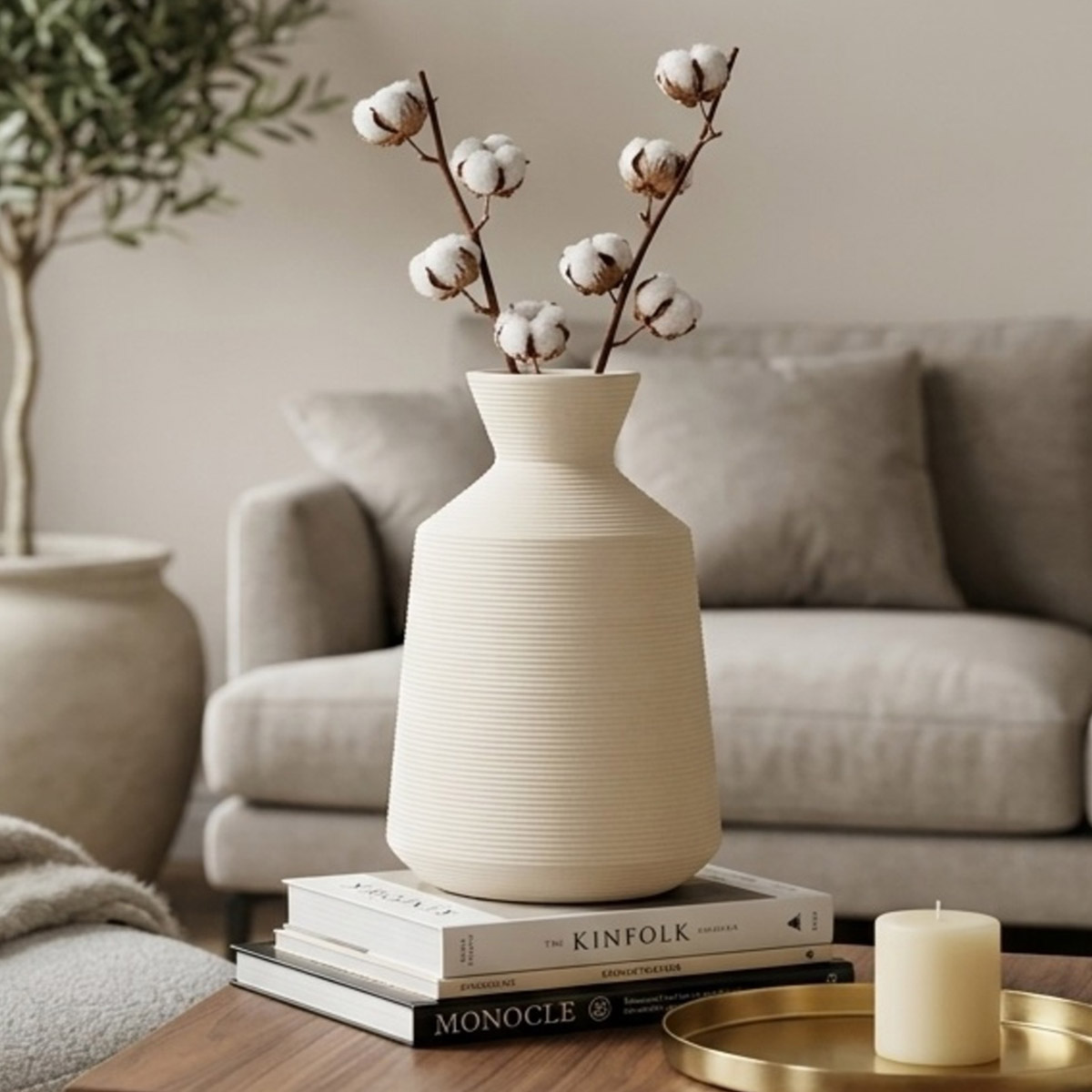 Ceramic Flower Vase 10x25cm