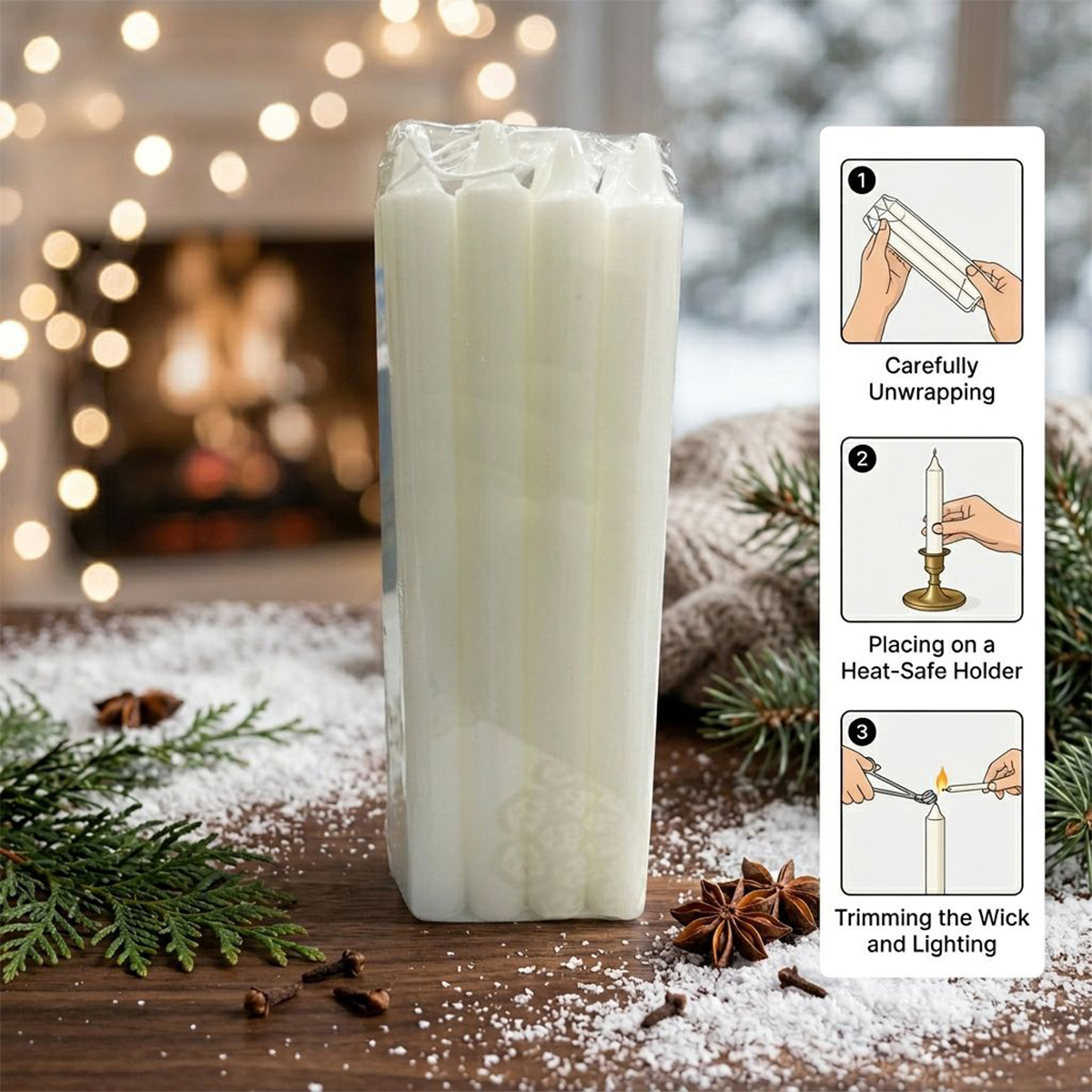 Pillar Candle 8 Piece