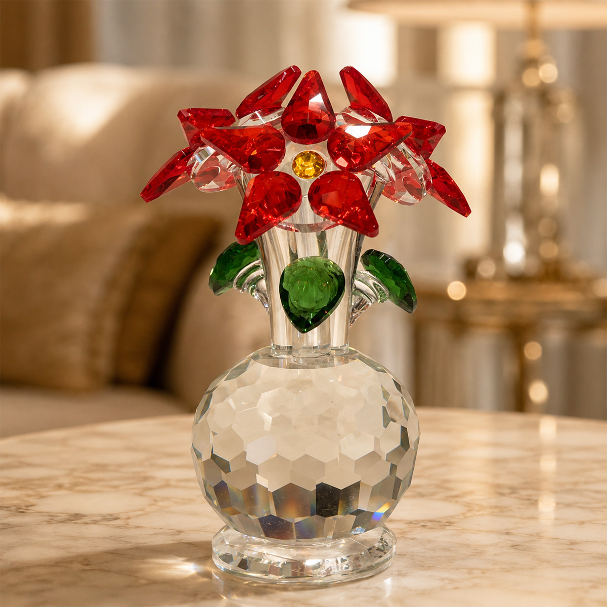 Crystal Flower Ornament