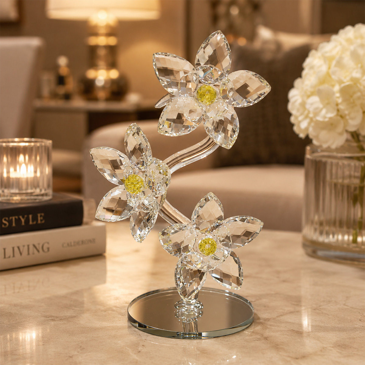 Crystal Flower Ornament