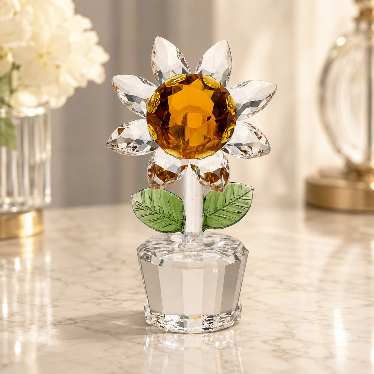 Crystal Flower Ornament