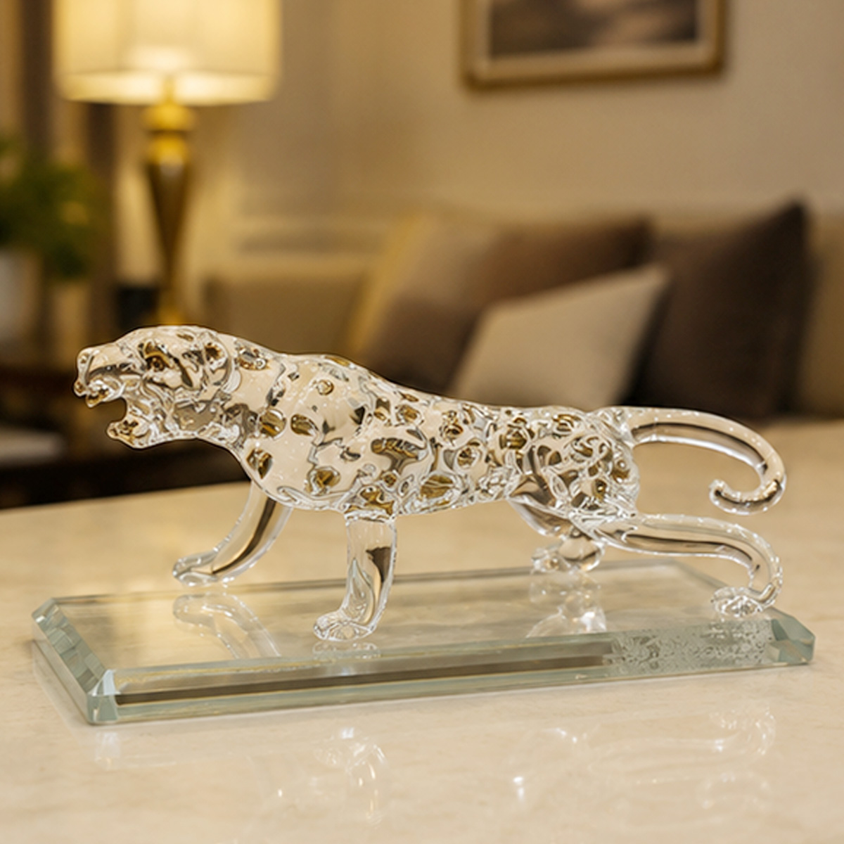Crystal Tiger Figurine