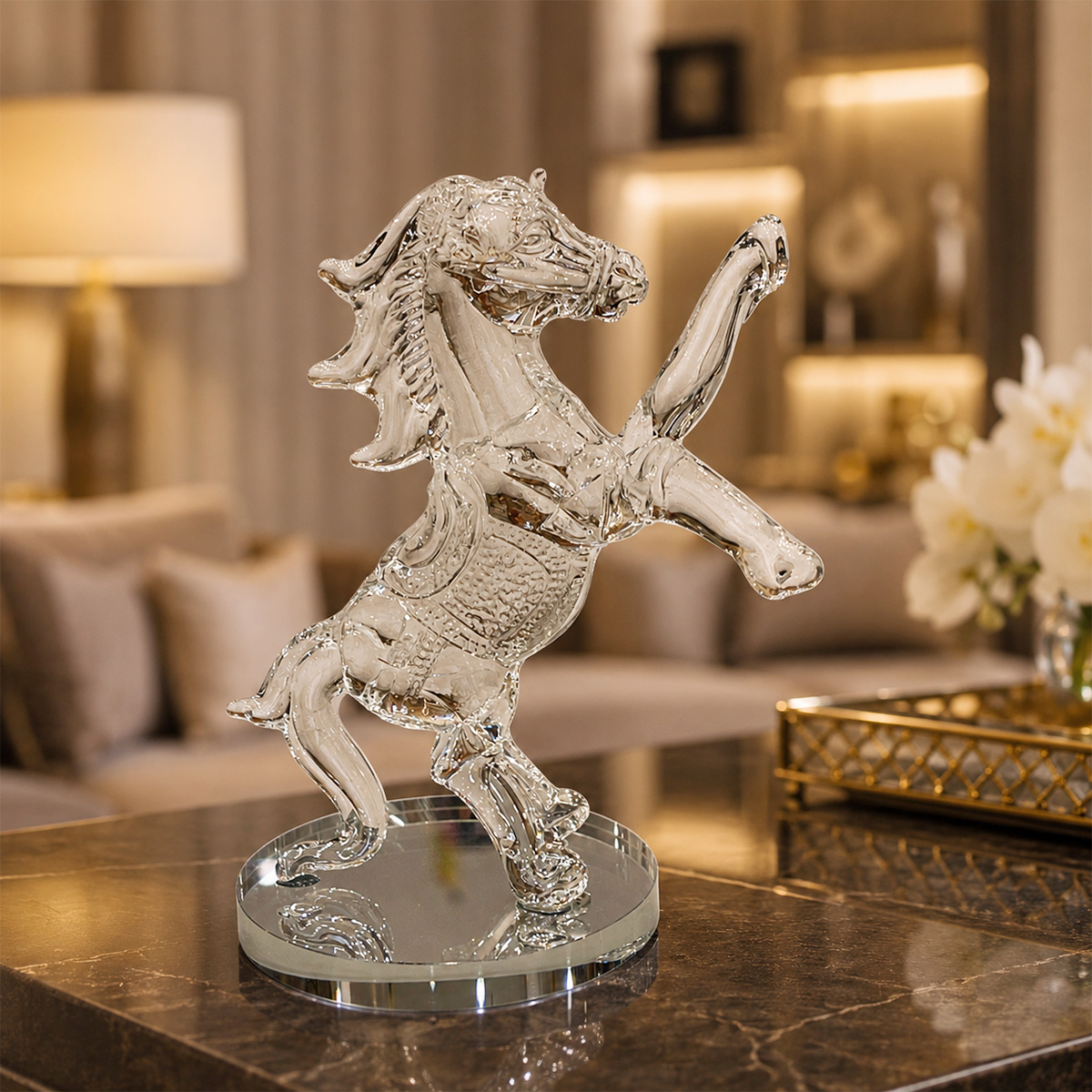 Crystal Horse Figurine