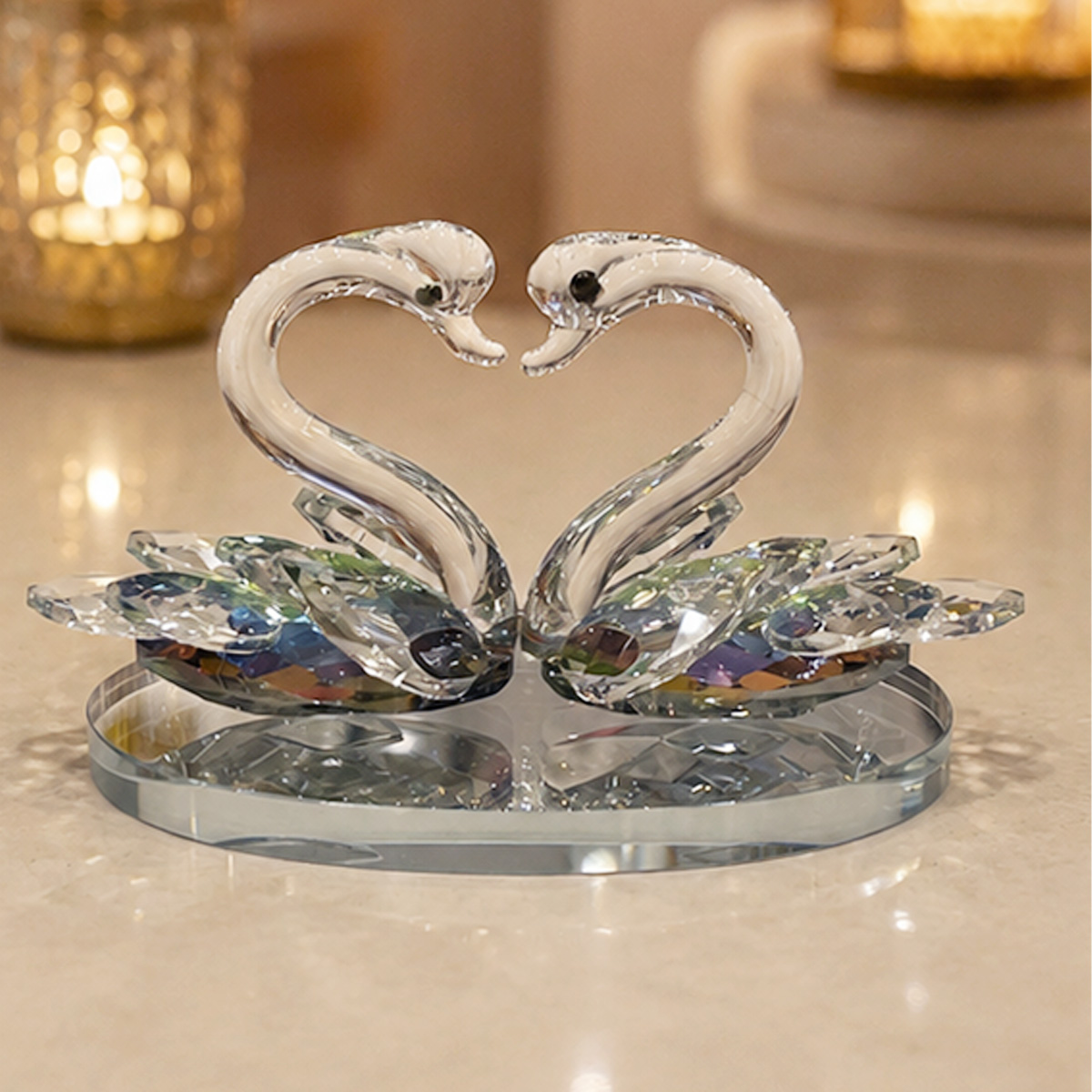 Crystal Swan Figurine