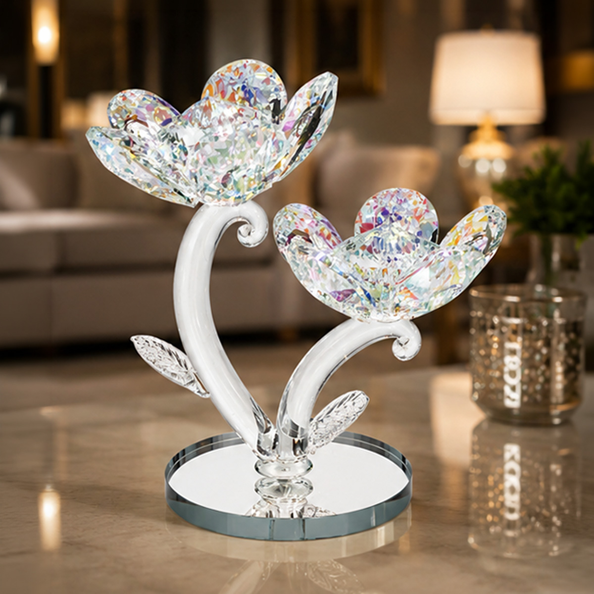 Crystal Flower Ornament