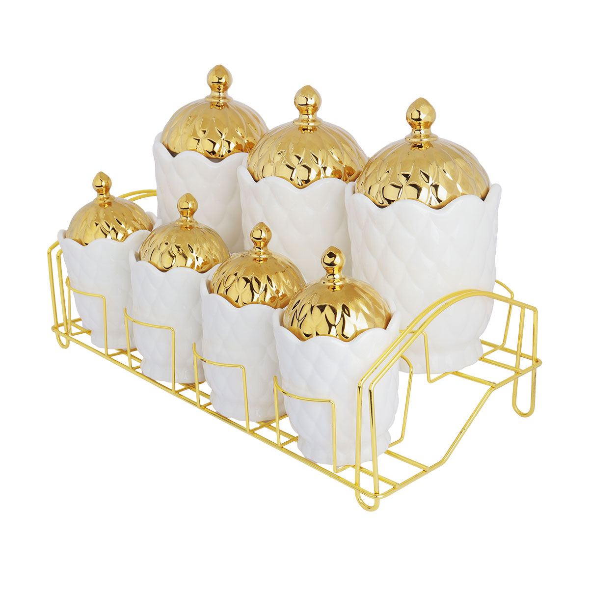 Ceramic Spice Set with Stand 7 Piece