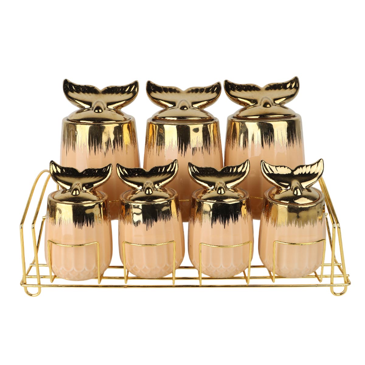 Ceramic Spice Set with Stand 7 Piece