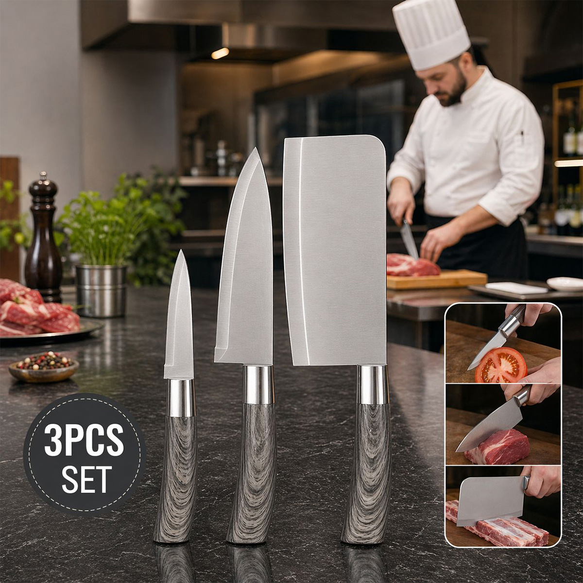 Knife Set 3 Piece