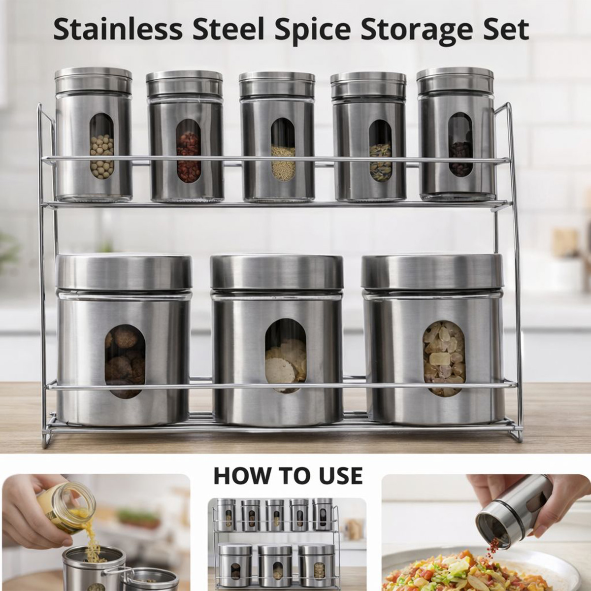 Steel Spice Set