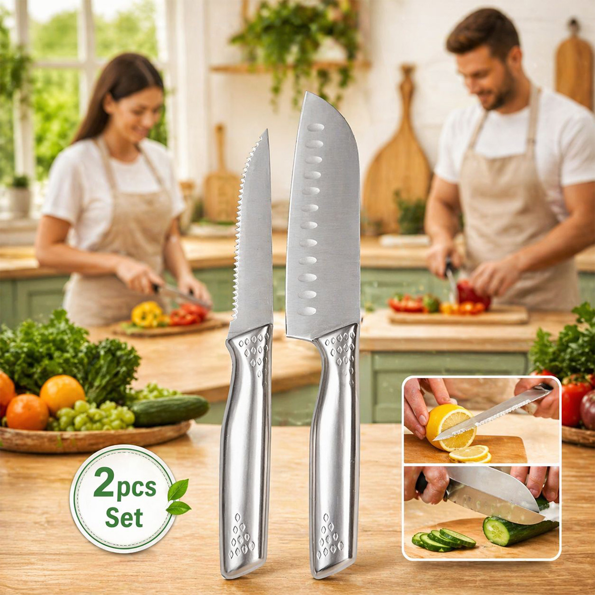 Utility and Steak Knife Set 2 Piece