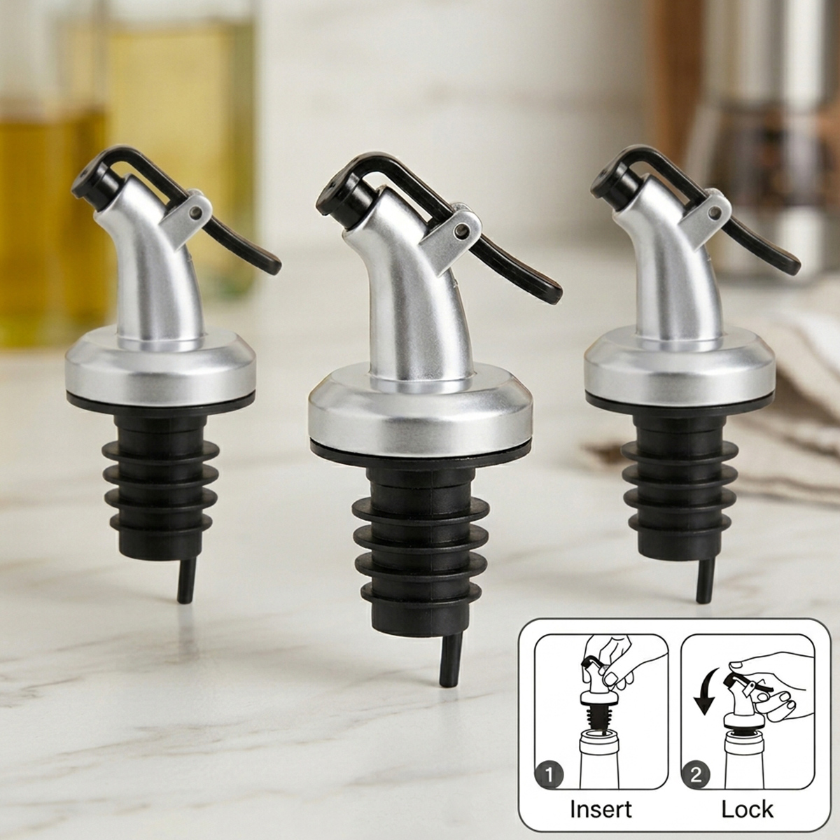 Bottle Stopper Set 4 Piece