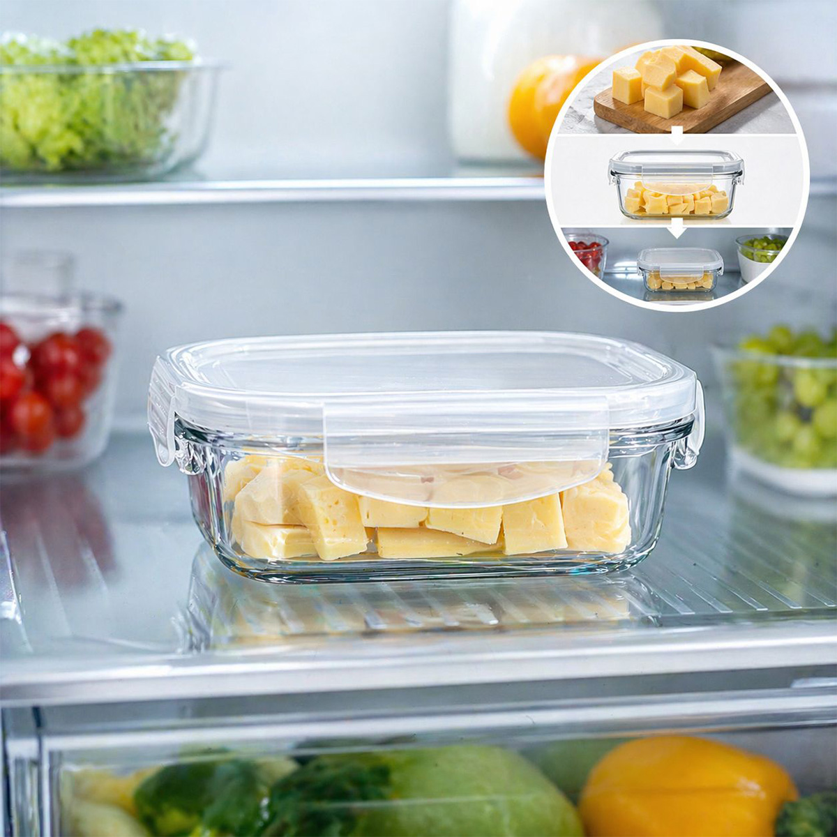 Plastic Food Container Rectangle