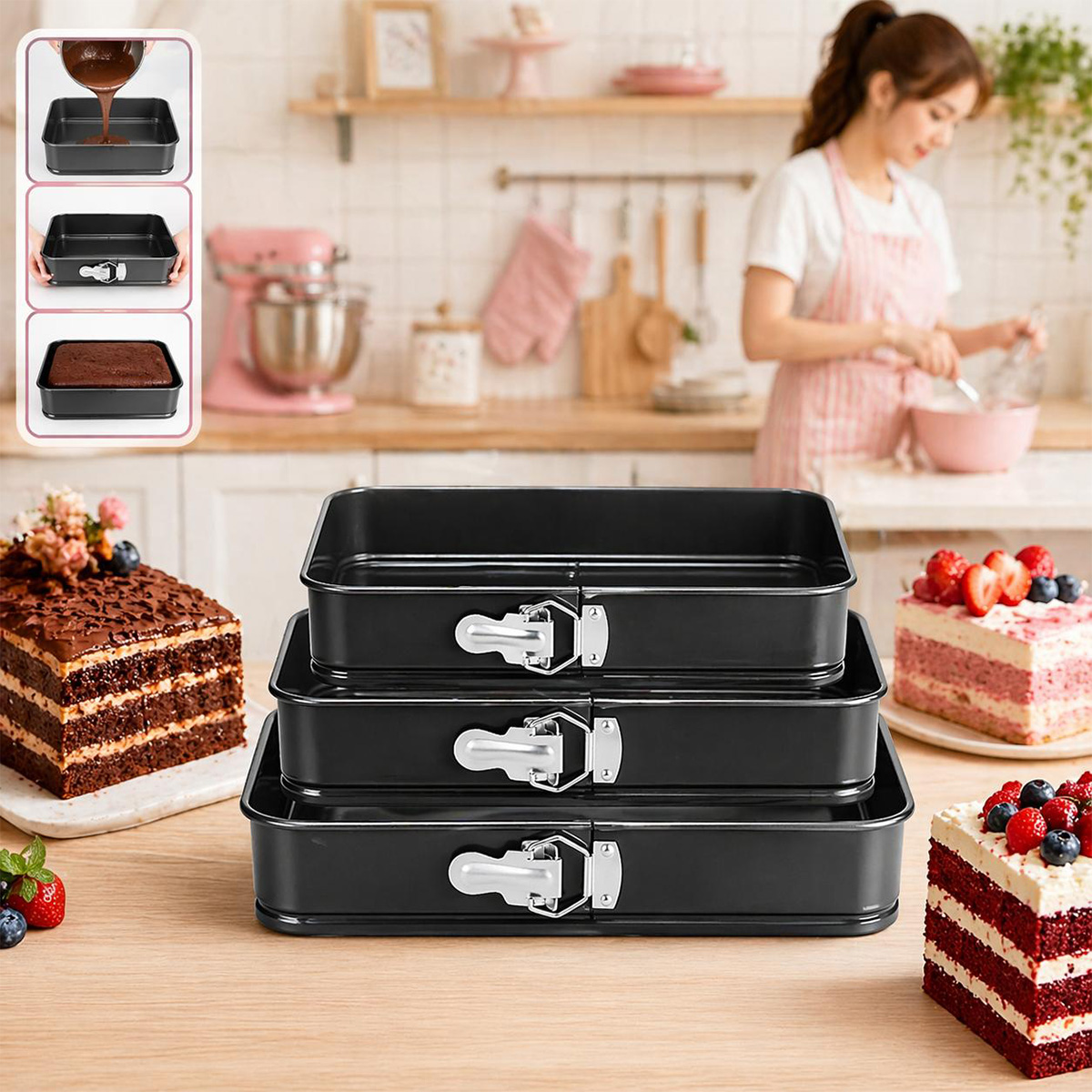 Cake Mould Set 24+26+28cm