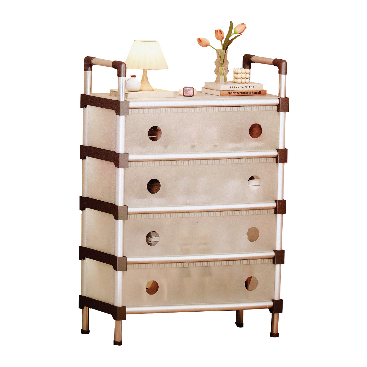 Shoe Rack with Cover 4-Tier