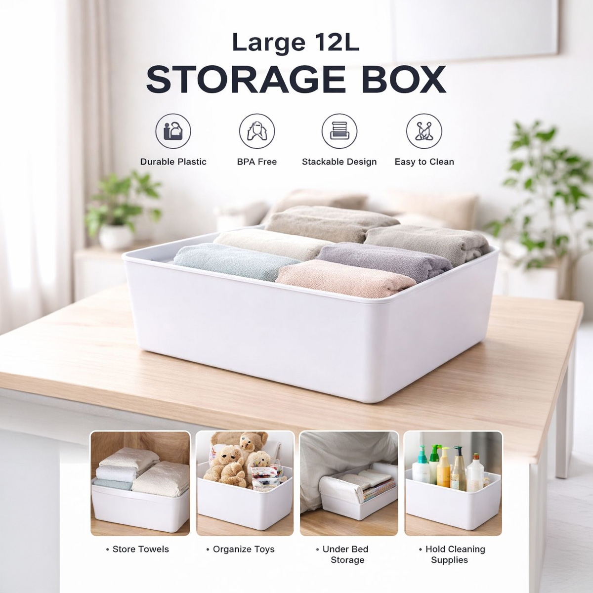 Plastic Storage Cloth Box