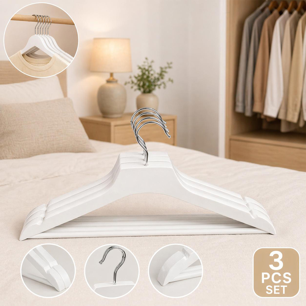 Metal Cloth Hanger Set 3 Piece