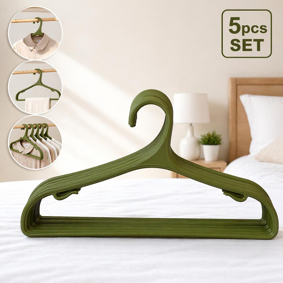 Plastic Hanger Set 5 Piece