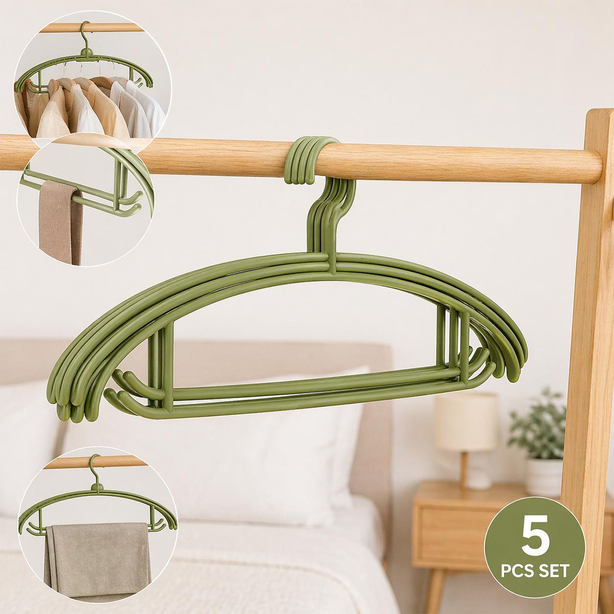 Plastic Hanger Set 5 Piece