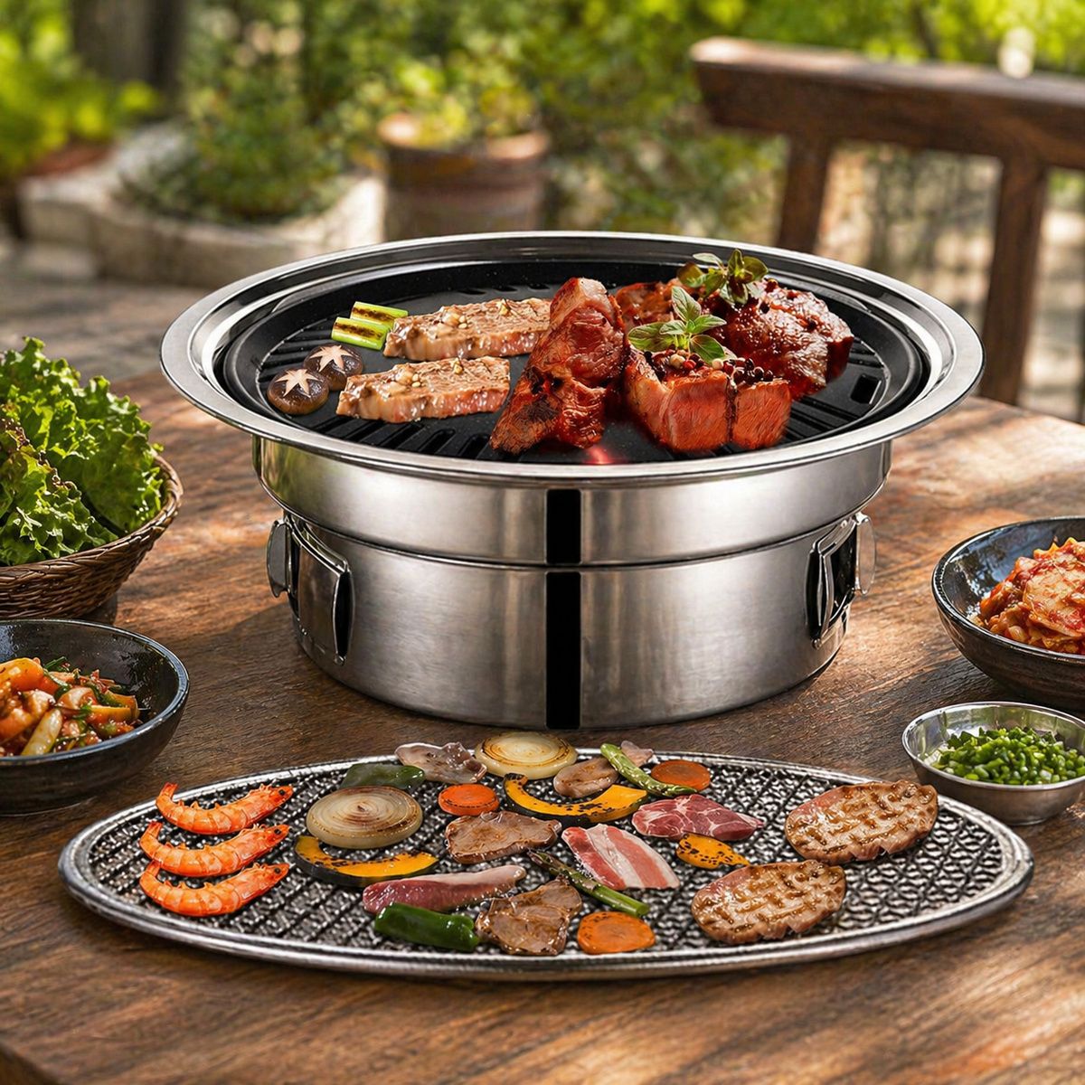 Extendable BBQ Grill Stand