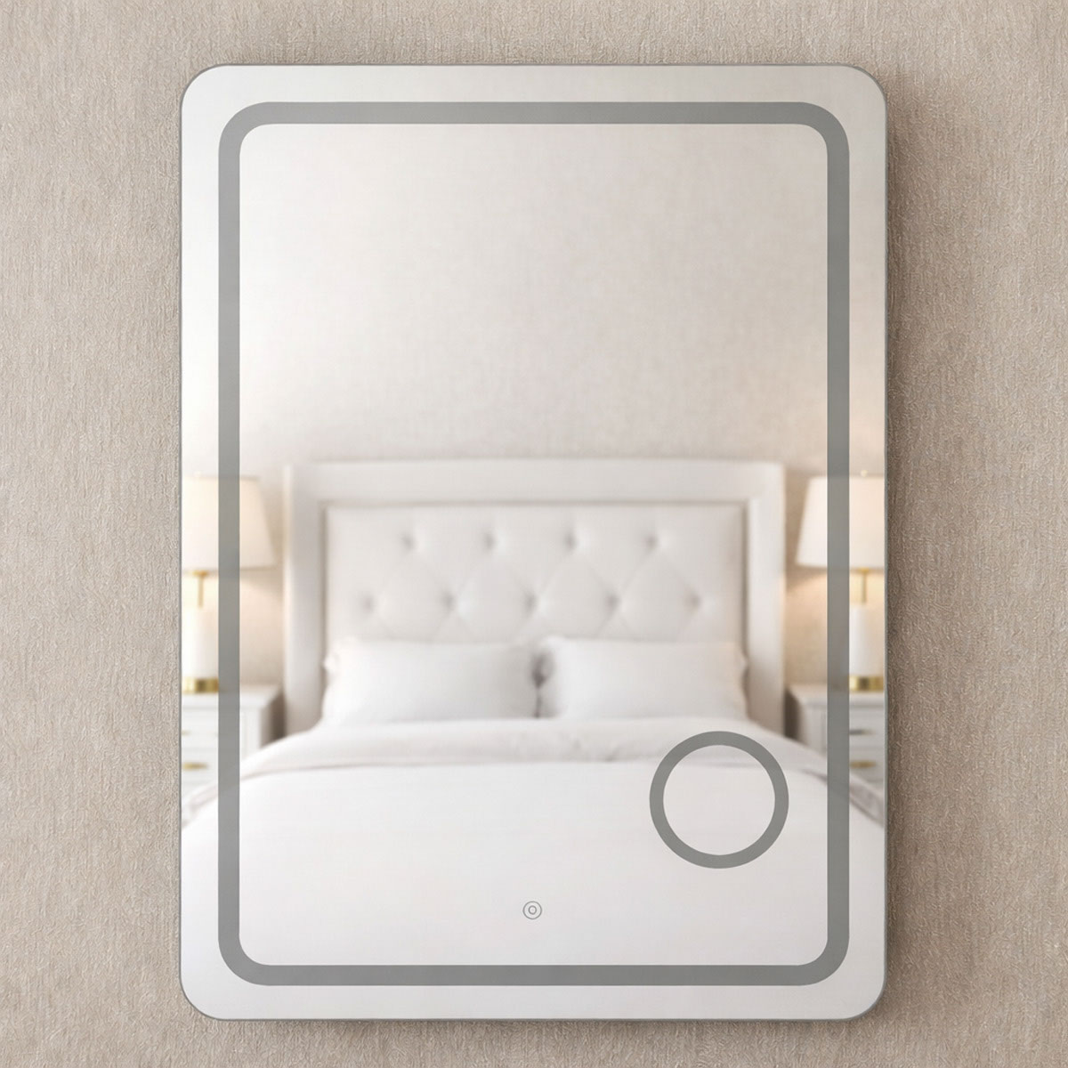 Hanging Mirror with Light 60x80