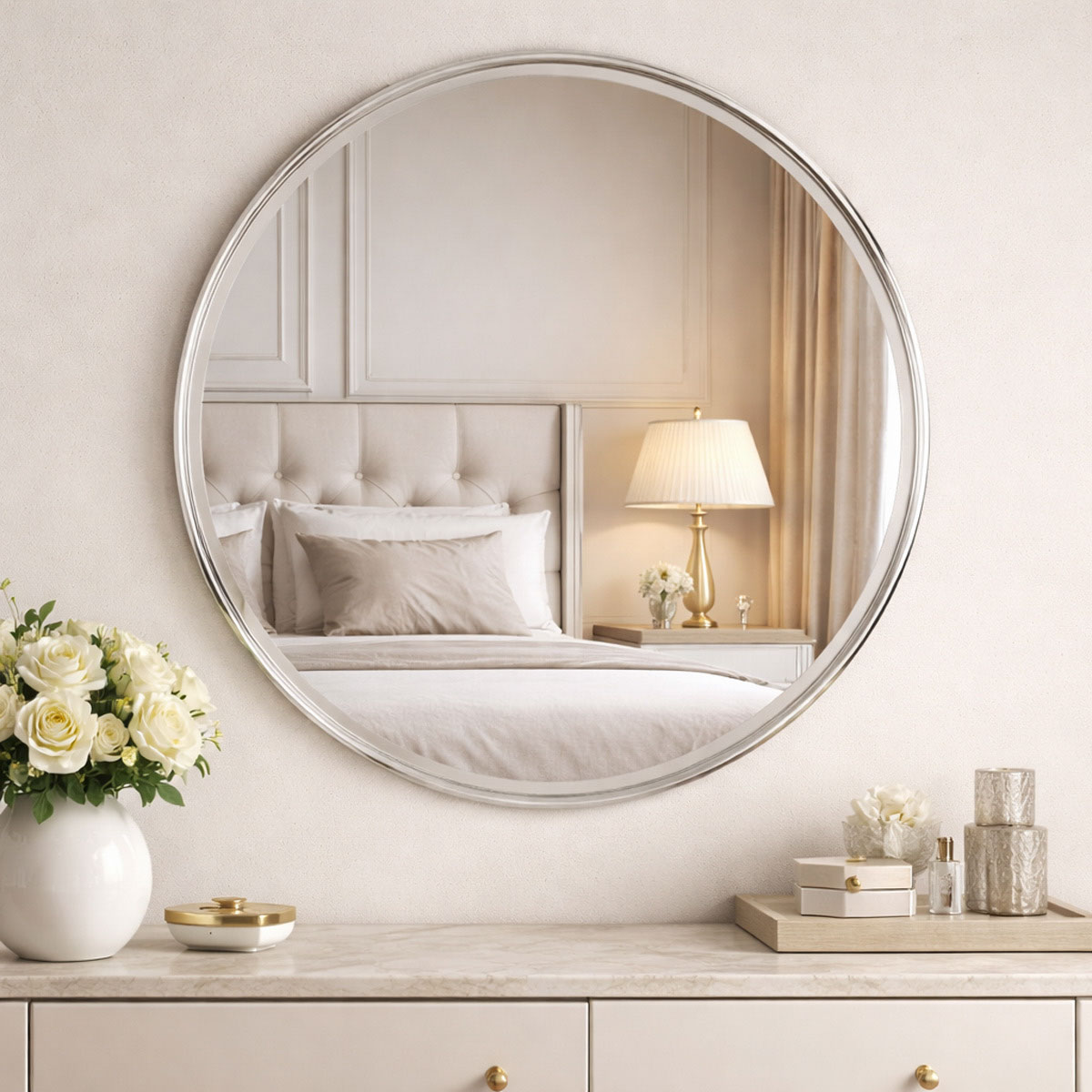 Hanging Mirror with Light 60cm