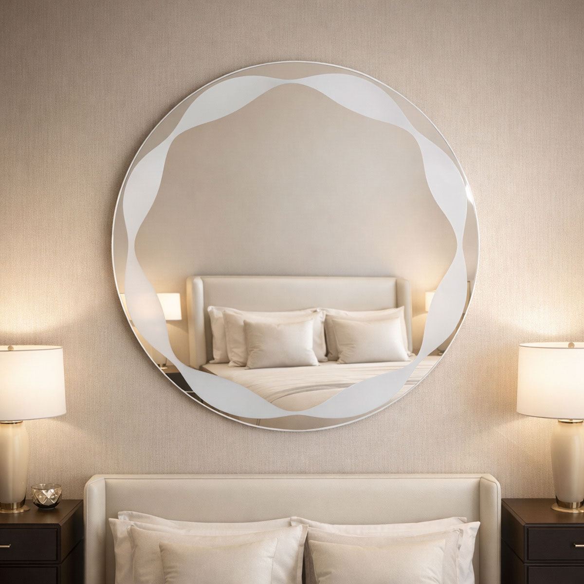 Hanging Mirror with Light 60cm