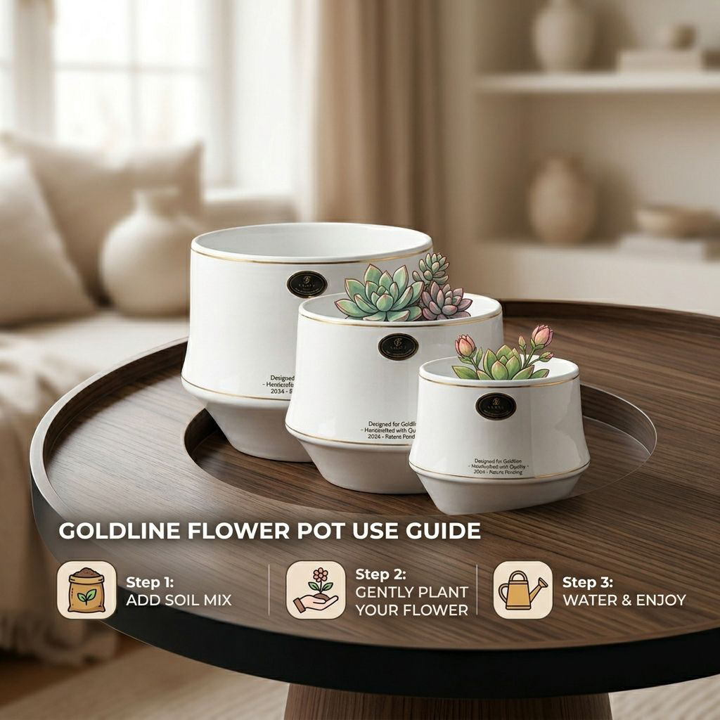 Ceramic Flower Pot Set 3 Piece
