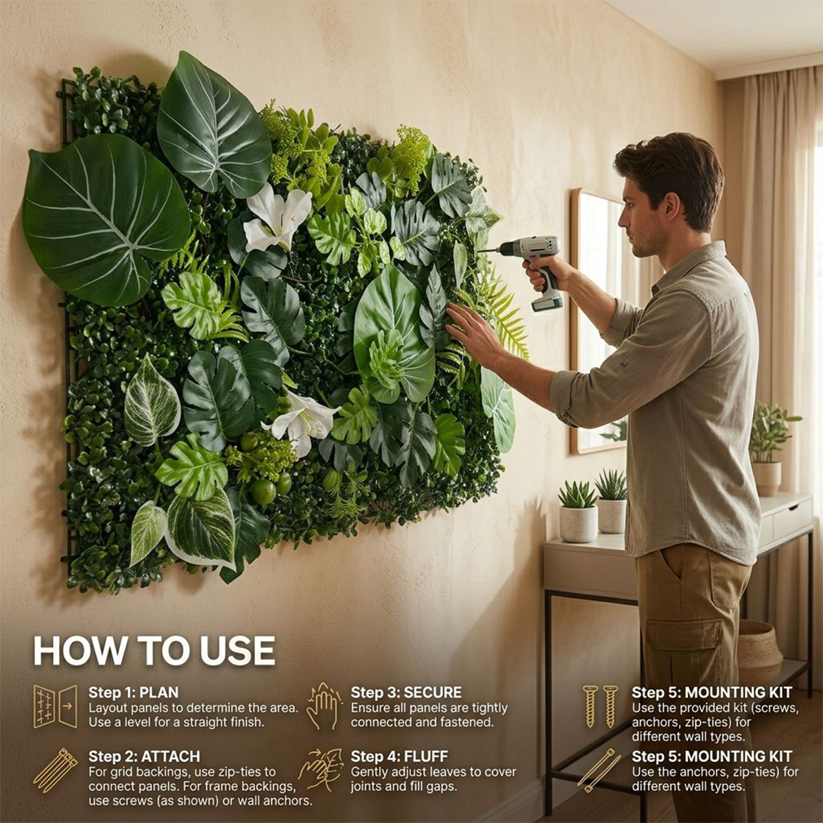Green Wall 40x60cm