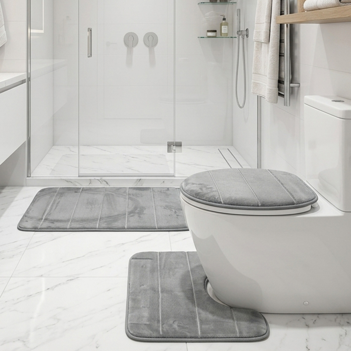 Bath Mat Rug Set 3 Piece
