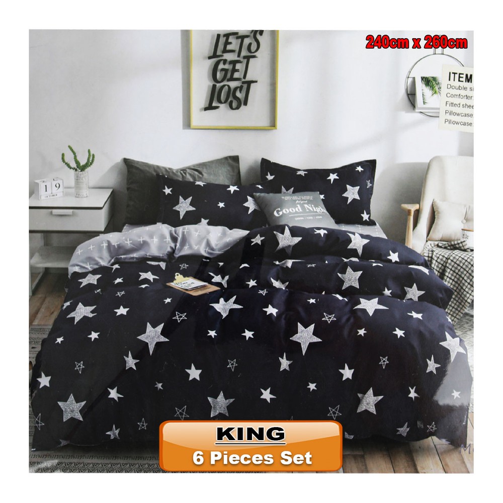 Quilt Cover Set 6 Piece 240x260cm