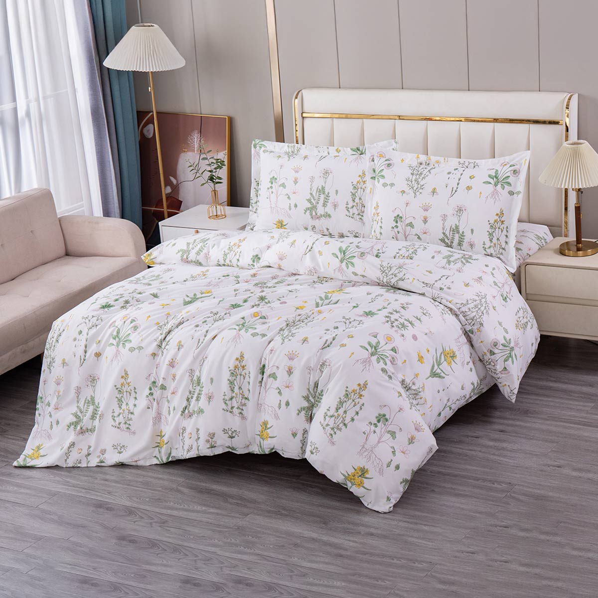 Microfiber Floral Printed Single Quilt Cover