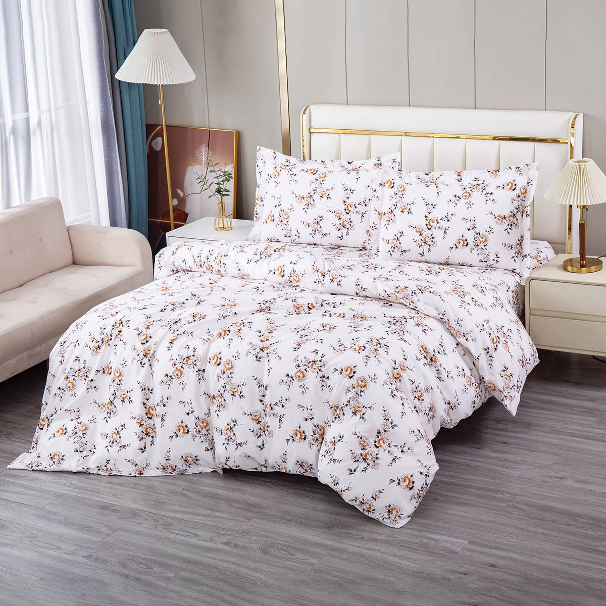 Microfiber Floral Printed Single Quilt Cover