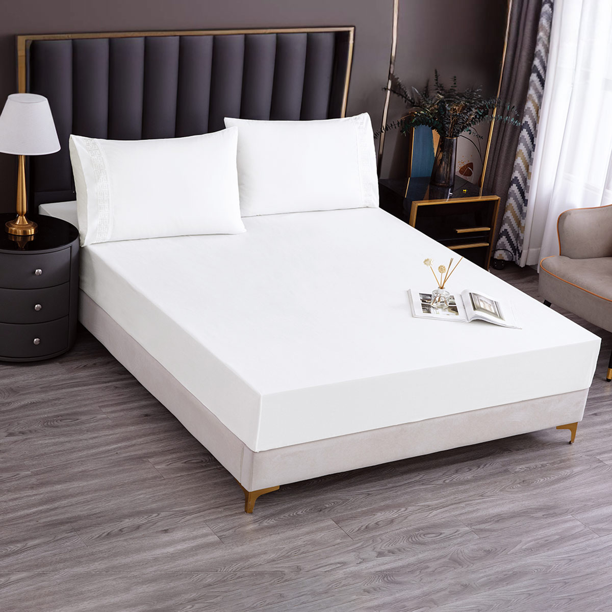 Basic Plain Microfiber Single Fitted Sheet