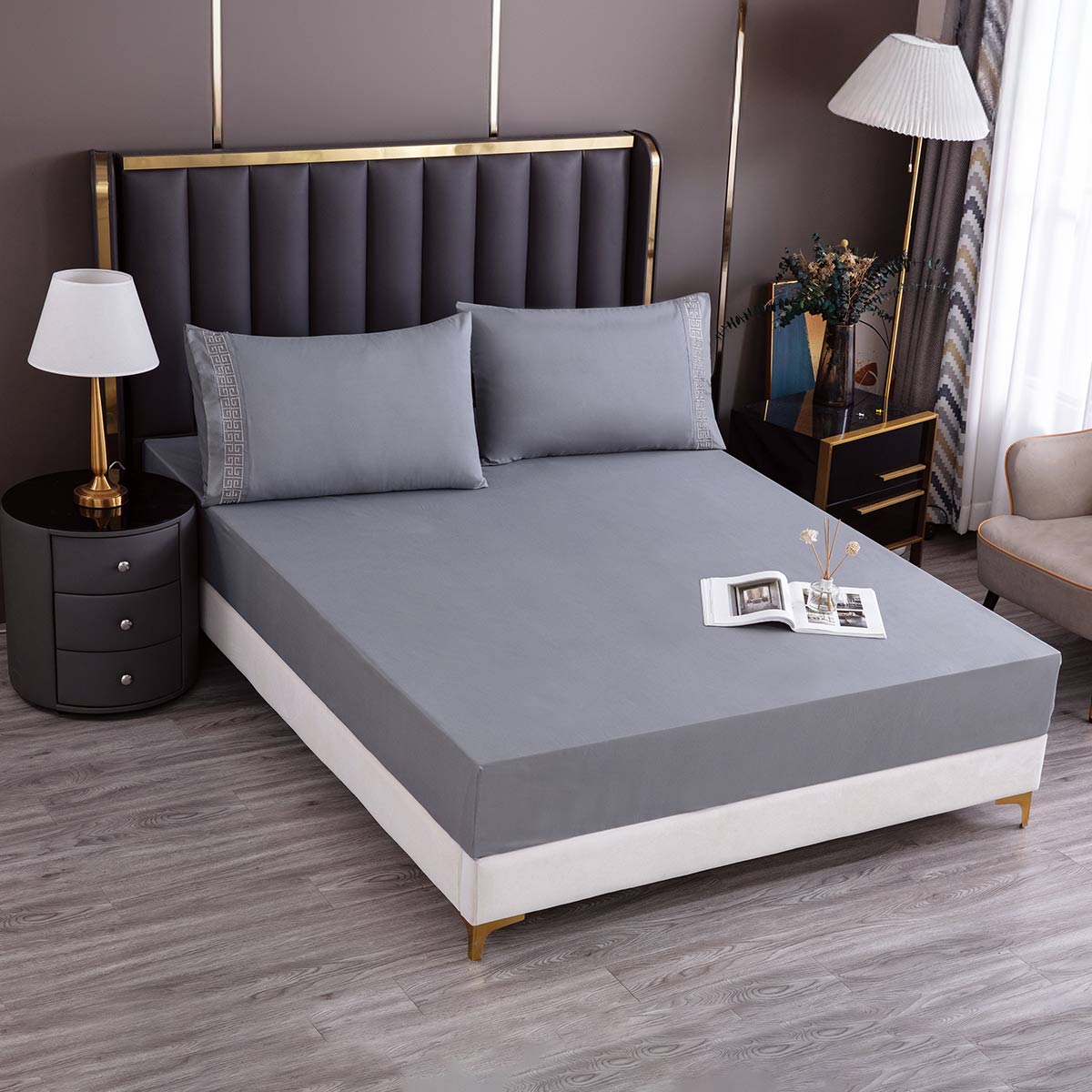 Basic Plain Microfiber Single Fitted Sheet