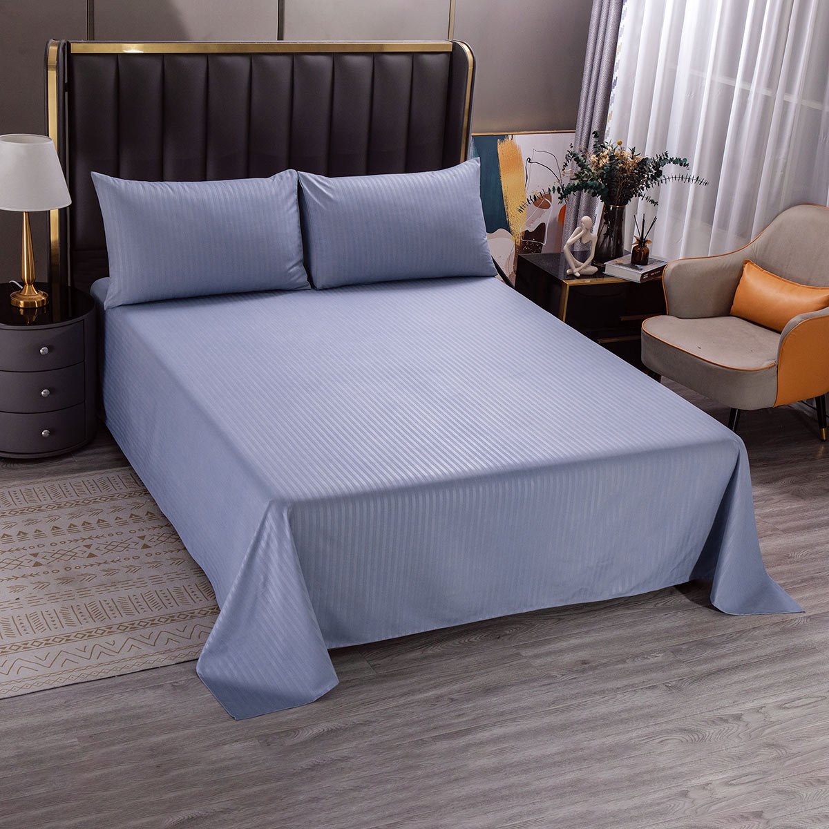 Microfiber Geometric Printed Double Bedsheet