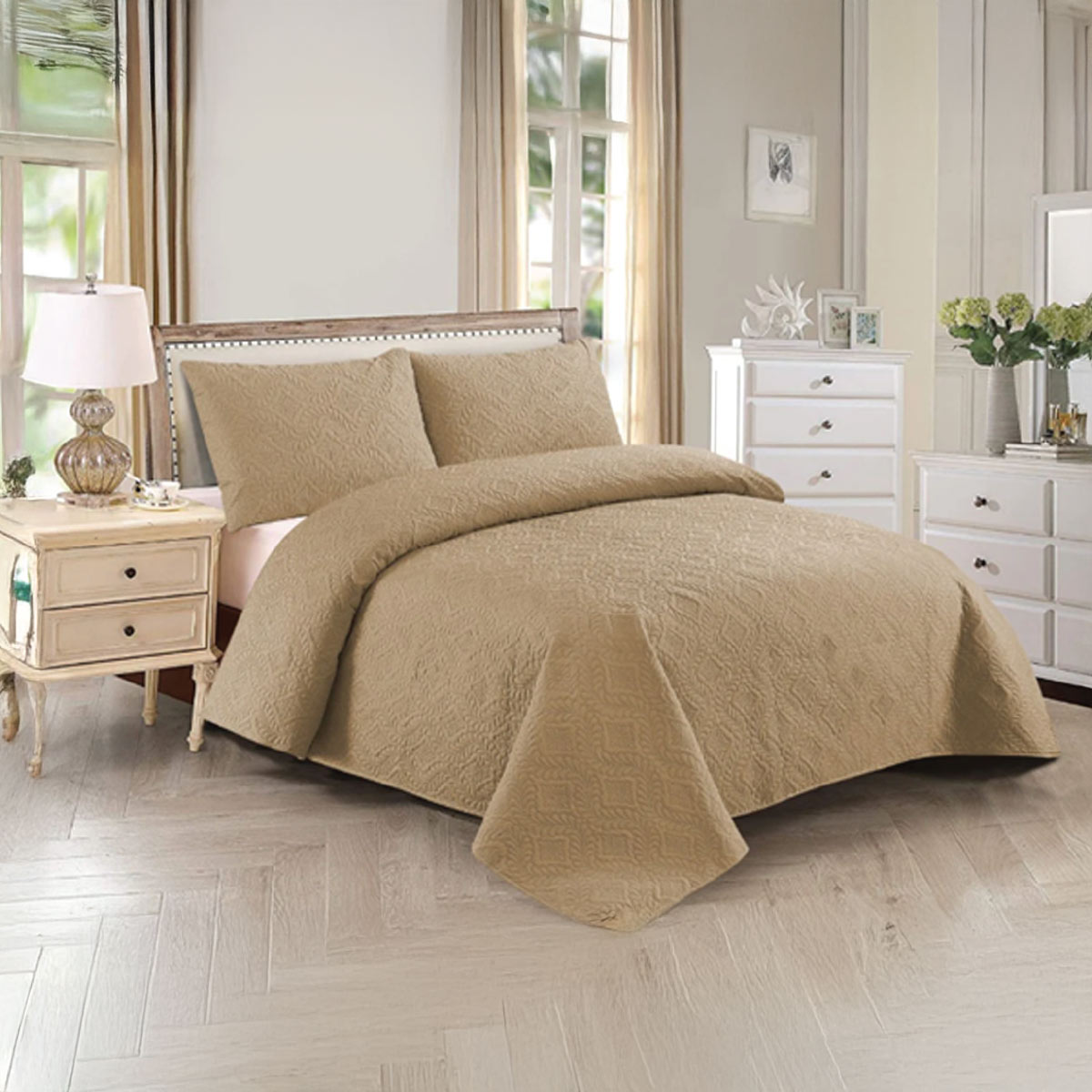 Plain Bed Cover 160x220cm