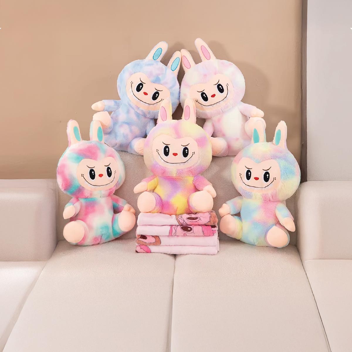 Labubu Cushion with Blanket