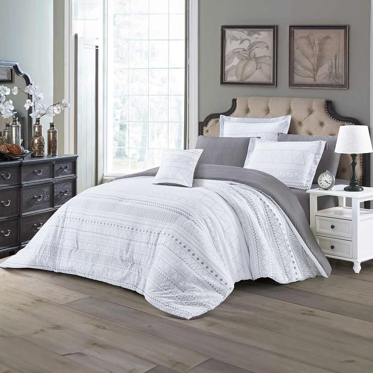 Microfiber Floral Printed Single Comforter Set 6 Piece
