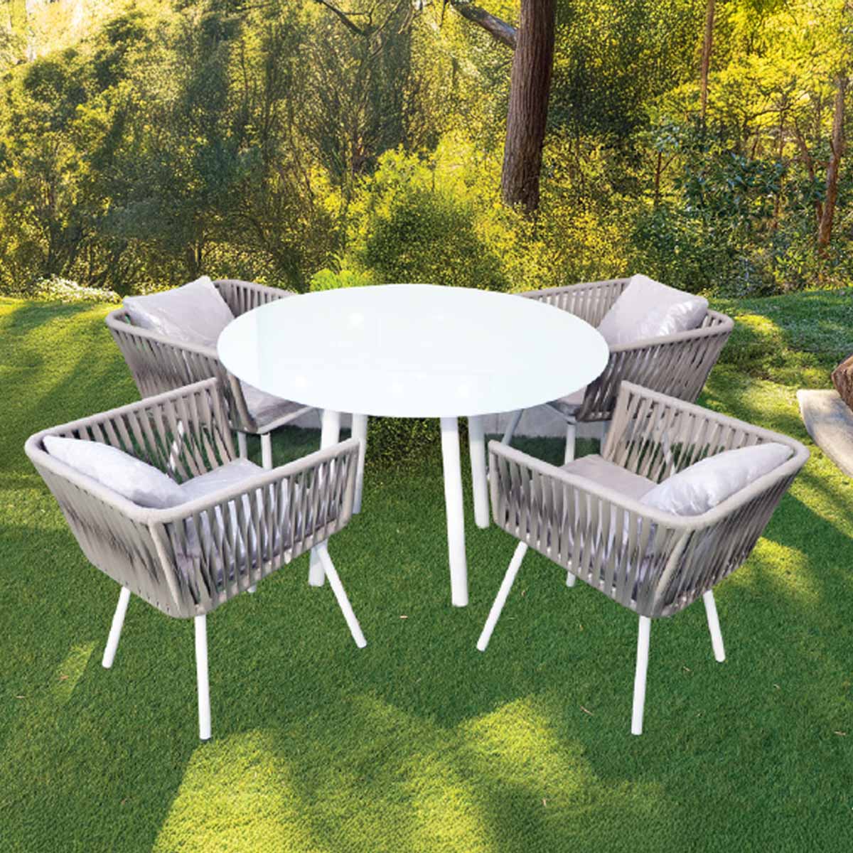 Bamboo Dining Table Set