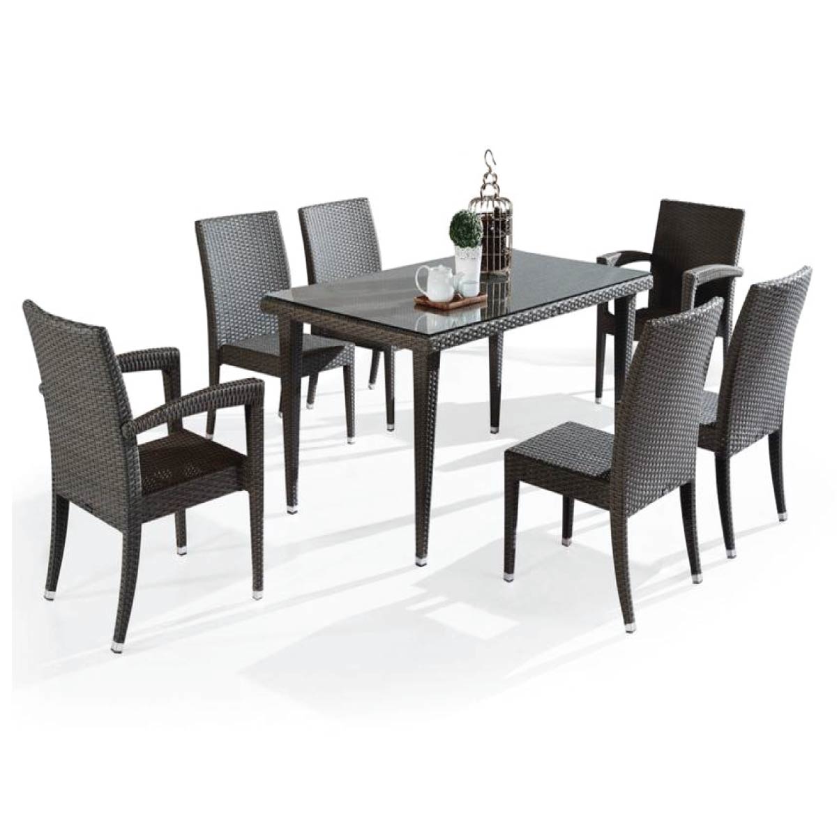 Outdoor Dining Table Set 1+6