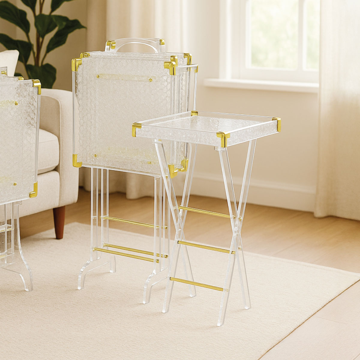 Acrylic Nesting Table Transparent