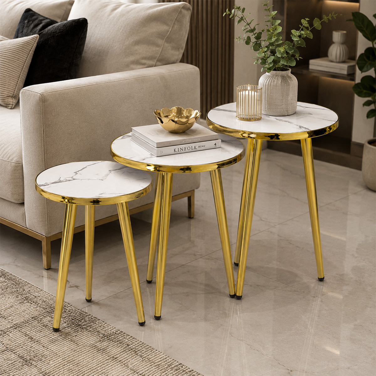 Modern Nesting Table Set 3 Piece