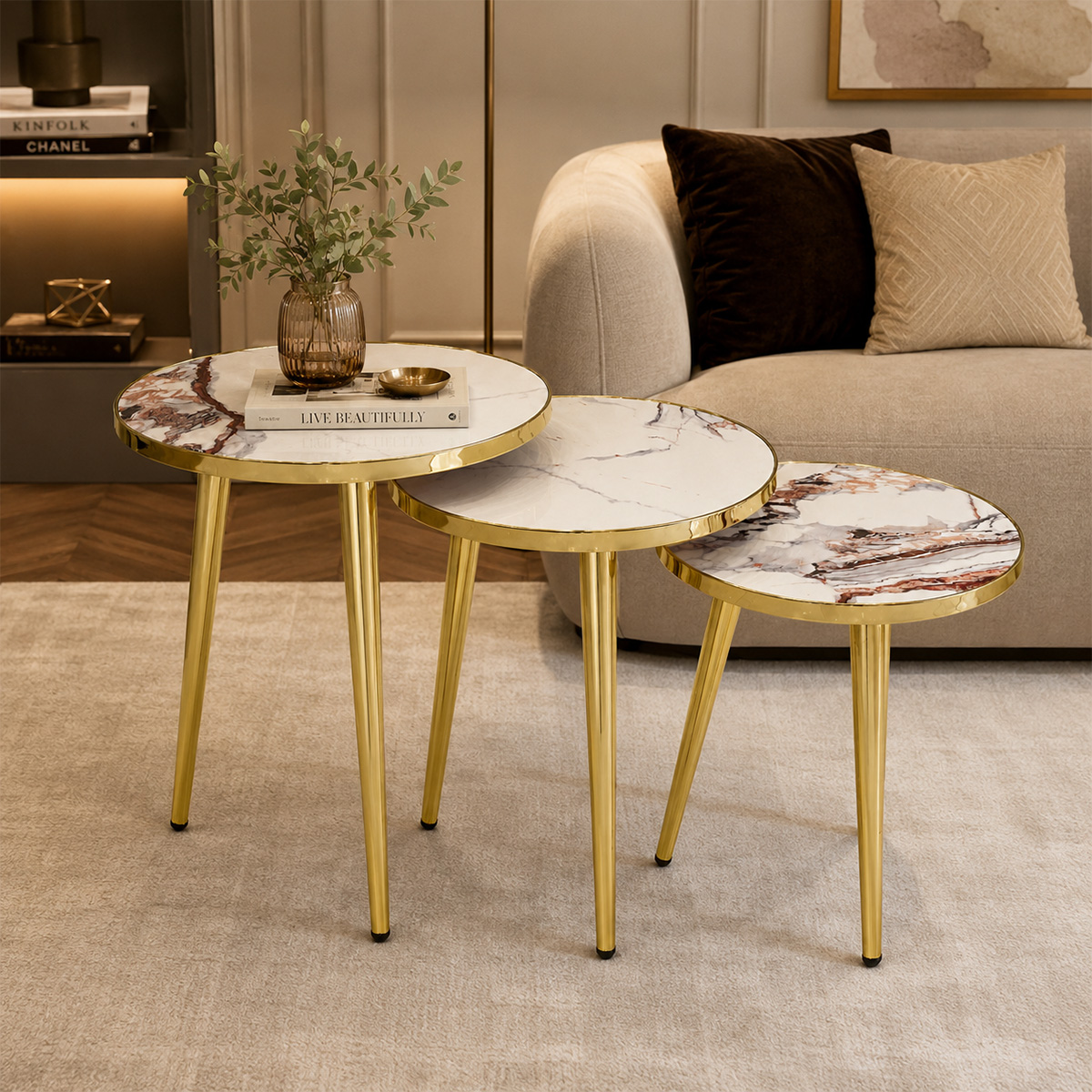 Modern Nesting Table Set 3 Piece