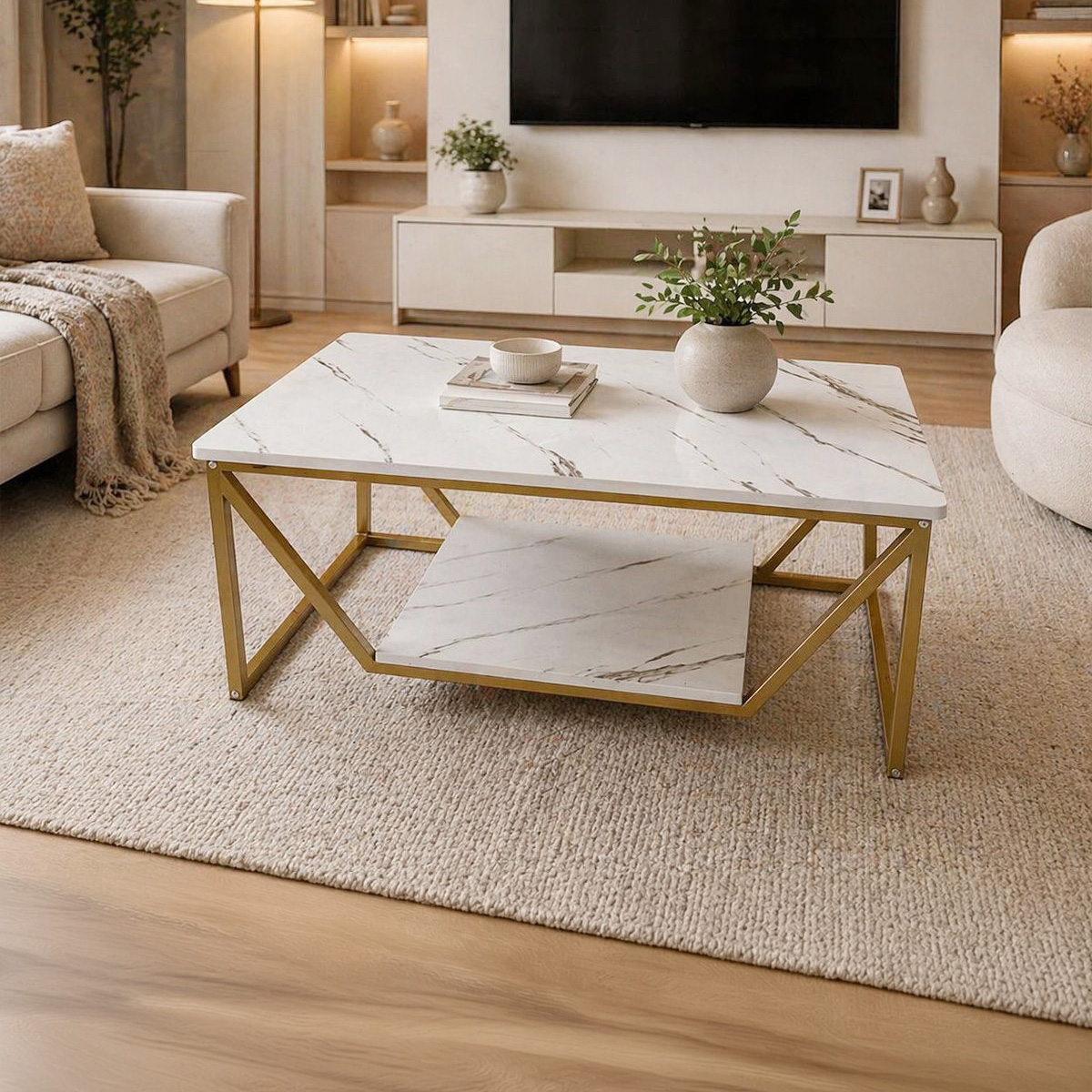 Wooden Tea Table Single Modern Rectangle