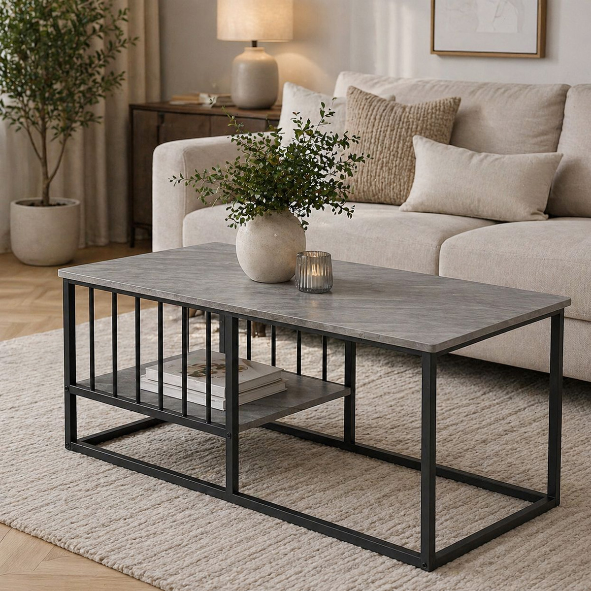 Wooden Tea Table Modern Rectangle