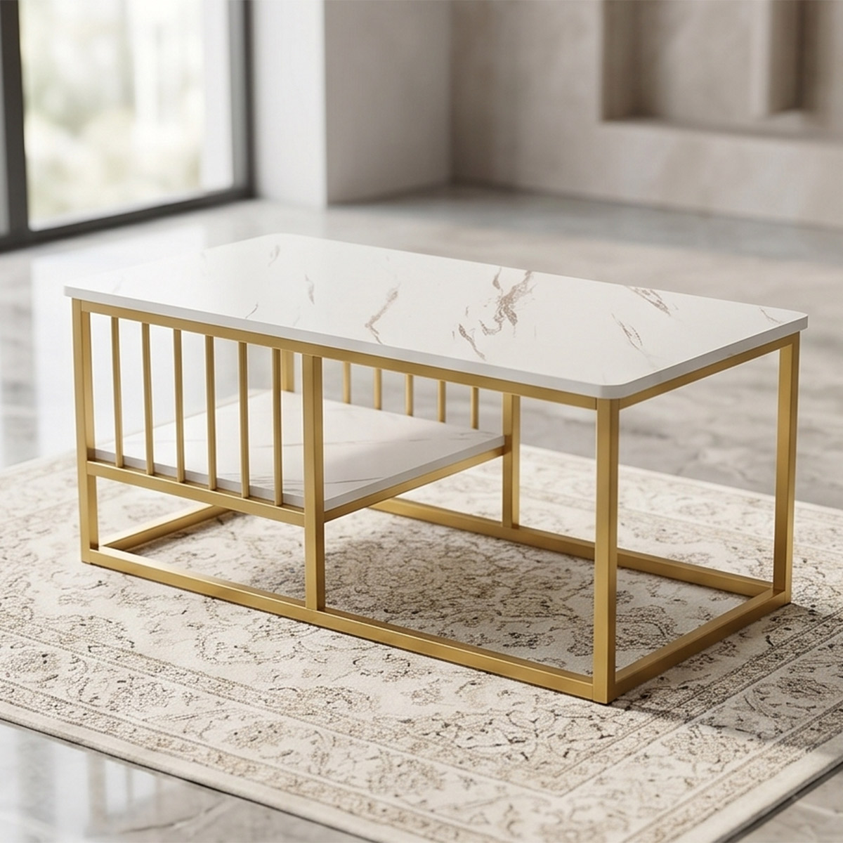 Wooden Tea Table Single Modern Rectangle
